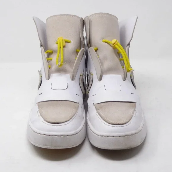 Nike Vandalised LX High Top Sneakers White Yellow Womens Size 8 BQ3610-100 - Picture 2 of 9